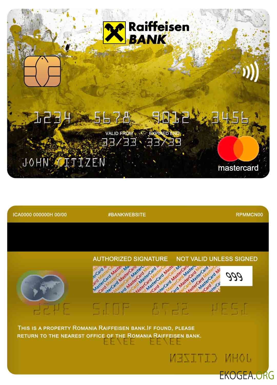 Mastercard de la banque Raiffeisen de Roumanie